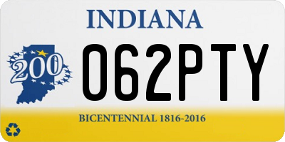 IN license plate 062PTY