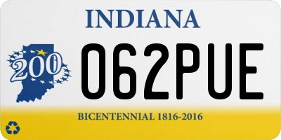 IN license plate 062PUE