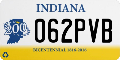 IN license plate 062PVB