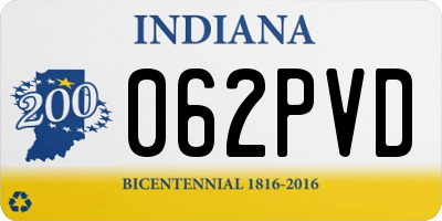 IN license plate 062PVD