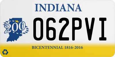 IN license plate 062PVI