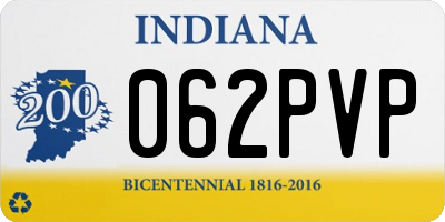 IN license plate 062PVP