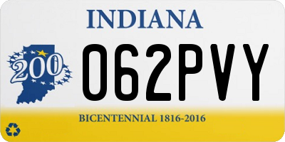 IN license plate 062PVY