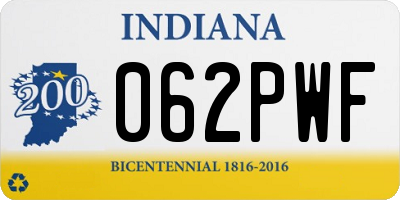 IN license plate 062PWF