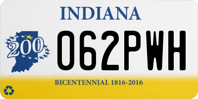 IN license plate 062PWH