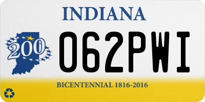 IN license plate 062PWI
