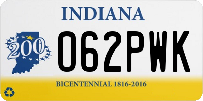 IN license plate 062PWK