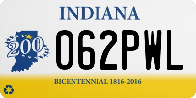 IN license plate 062PWL