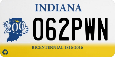 IN license plate 062PWN