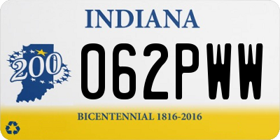 IN license plate 062PWW