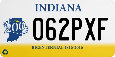 IN license plate 062PXF