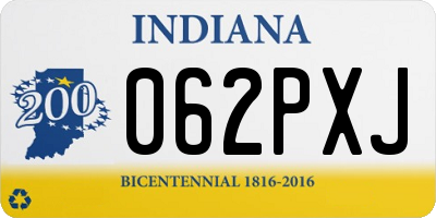 IN license plate 062PXJ
