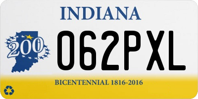 IN license plate 062PXL