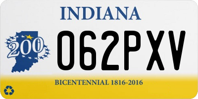 IN license plate 062PXV