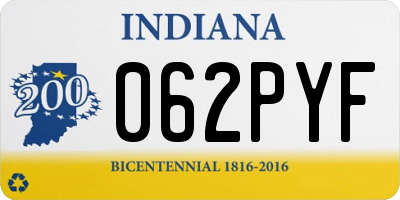 IN license plate 062PYF