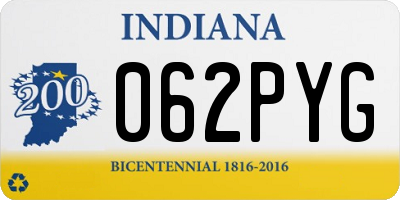 IN license plate 062PYG