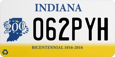 IN license plate 062PYH