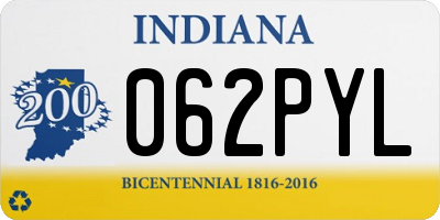 IN license plate 062PYL