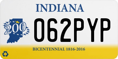 IN license plate 062PYP