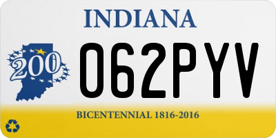 IN license plate 062PYV