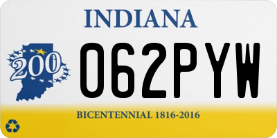 IN license plate 062PYW