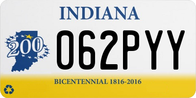 IN license plate 062PYY