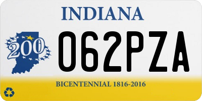 IN license plate 062PZA