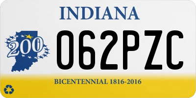 IN license plate 062PZC