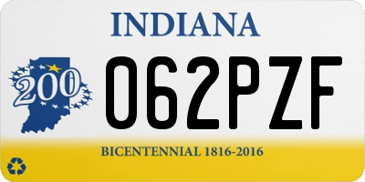 IN license plate 062PZF