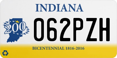 IN license plate 062PZH