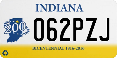 IN license plate 062PZJ