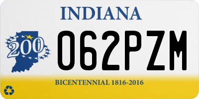 IN license plate 062PZM