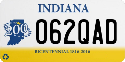 IN license plate 062QAD