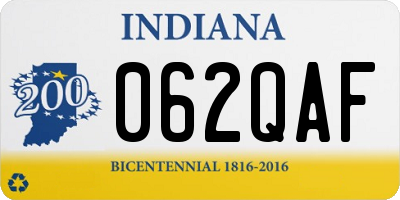 IN license plate 062QAF