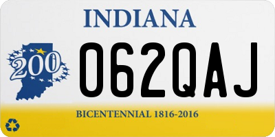 IN license plate 062QAJ