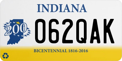 IN license plate 062QAK