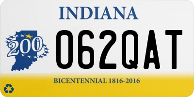 IN license plate 062QAT