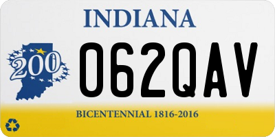 IN license plate 062QAV