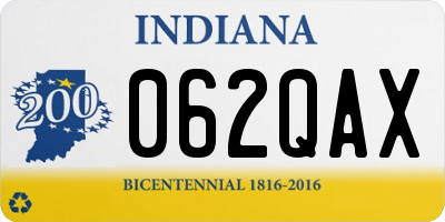 IN license plate 062QAX
