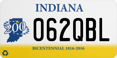 IN license plate 062QBL
