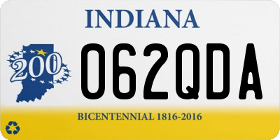 IN license plate 062QDA