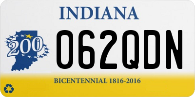 IN license plate 062QDN