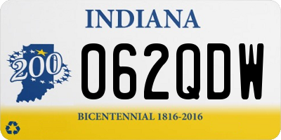 IN license plate 062QDW