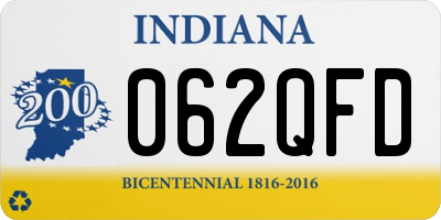 IN license plate 062QFD