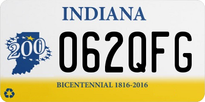 IN license plate 062QFG