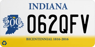 IN license plate 062QFV