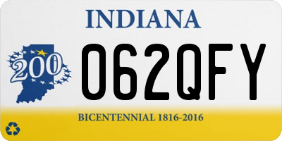 IN license plate 062QFY