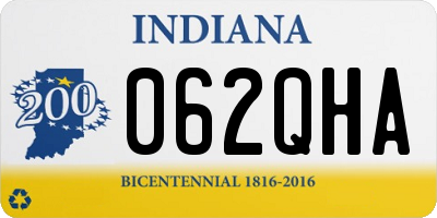 IN license plate 062QHA