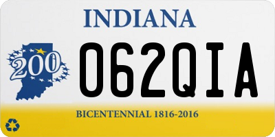 IN license plate 062QIA