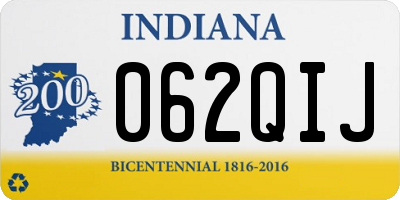 IN license plate 062QIJ